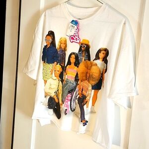 Barbie cropped screenprint tee sz 1X